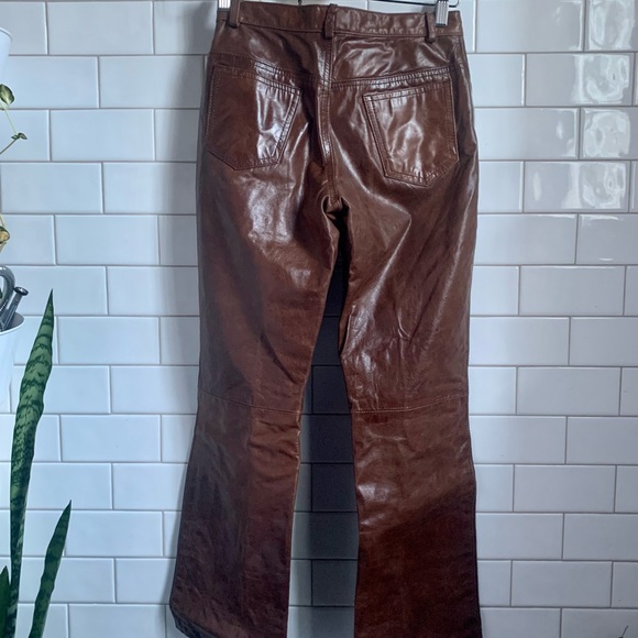 Brown leather pants - Picture 3 of 3
